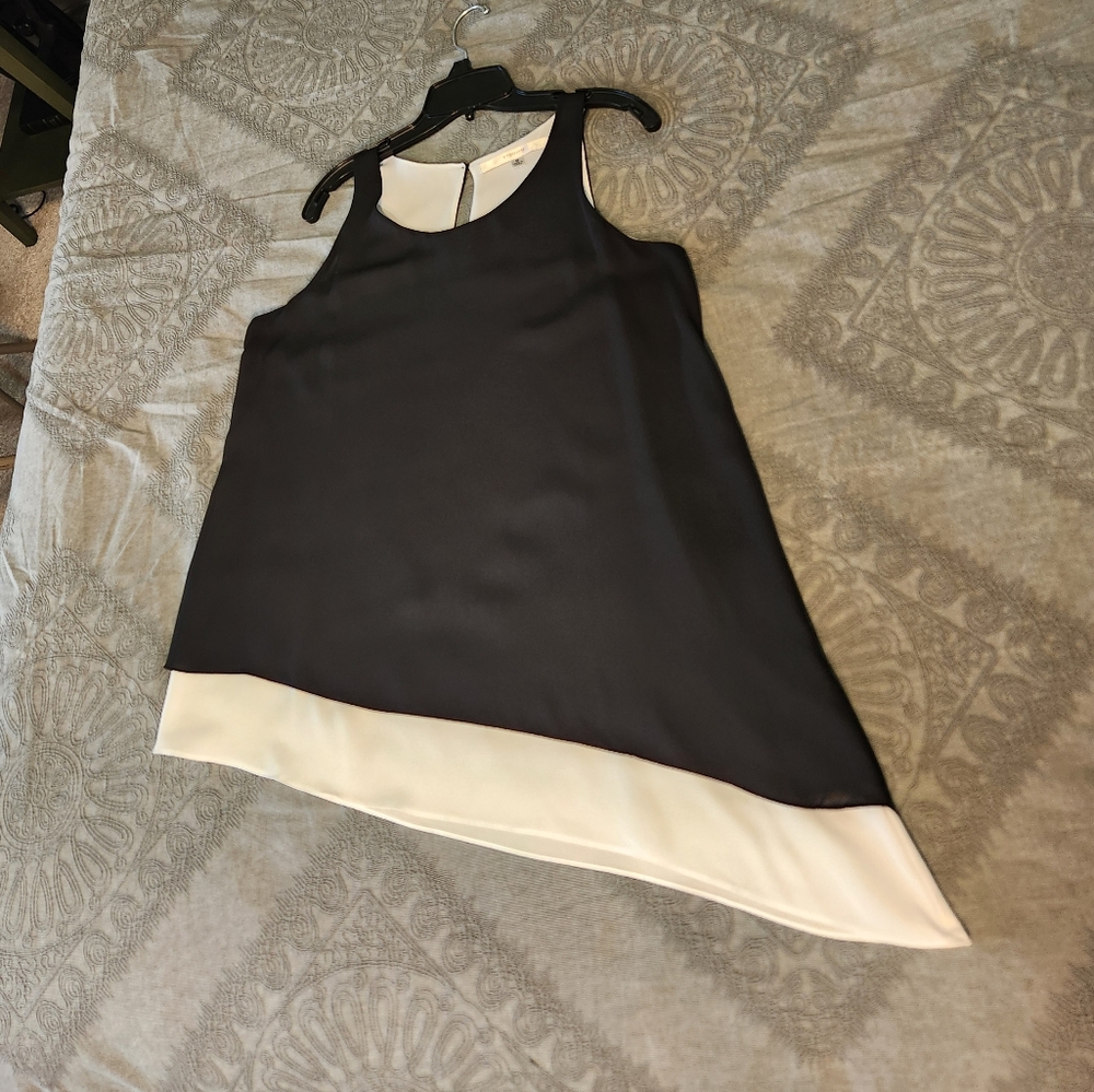 😀  3 For $15 Studio M Black Asymmetrical Sleeveless Tank